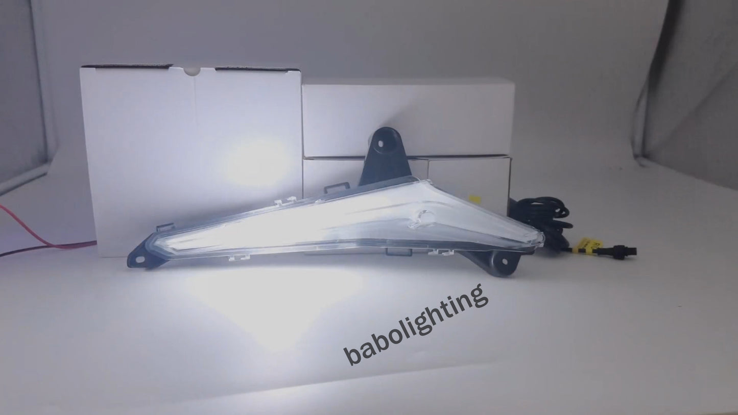 For Can-Am Maverick R 2024-2025 RGB Front LED Turn Signal Fang Lights DRL