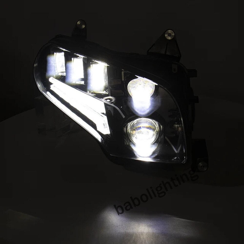 LED Adjustable Beam Headlight with Daytime Running Lights Hi/Lo Beam for Honda Gold Wing GL1800 2001-2017