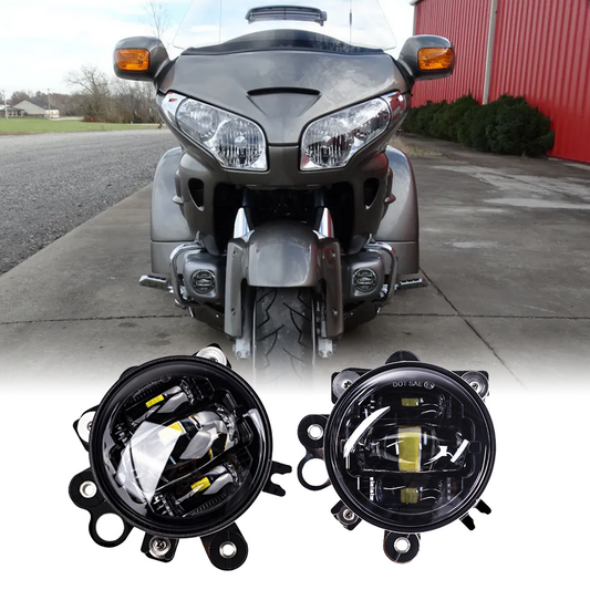 LED Fog Lights For Honda Goldwing GL1800 with Mounting Bracket DOT Driving Lamp