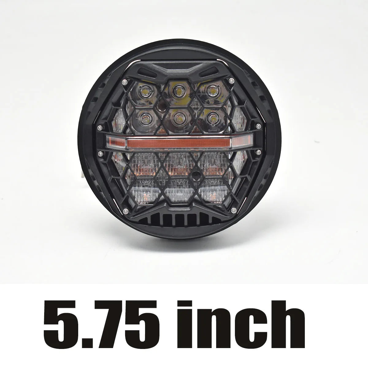 5.75" 5 3/4" 5.75 Inch Headlight Hi-Low Beam with Amber DRL For Harley Sportster Dyna Iron 883 Dyna Street XL 1200C FXSTC Triumph Simson