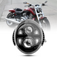 für Harley V-Rod 2002-2017 E24 LED Scheinwerfer mit Tagfahrlicht Fernlicht Abblendlicht