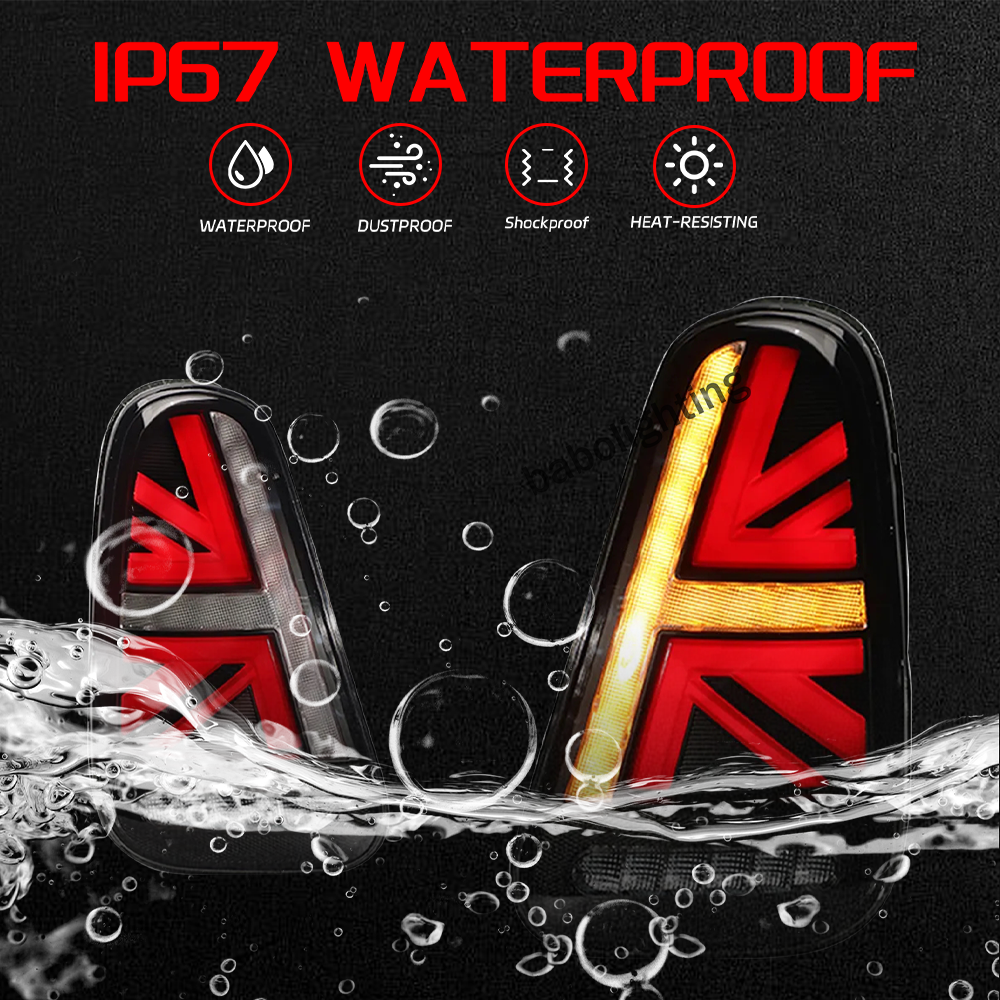 For BMW Mini R50 R52 R53 Cooper 2002-2006 Pair Smoke Car LED Rear Lamps Taillights