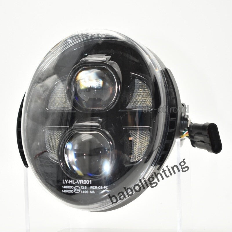 für Harley V-Rod 2002-2017 E24 LED Scheinwerfer mit Tagfahrlicht Fernlicht Abblendlicht