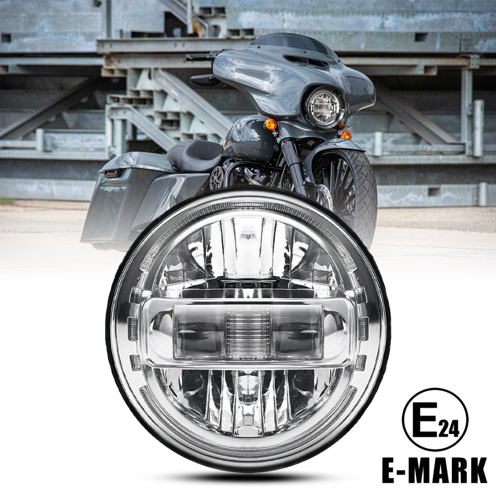 E24 7 Zoll LED Scheinwerfer Standlicht Fernlicht Abblendlicht für Harley Davidson Street Glide