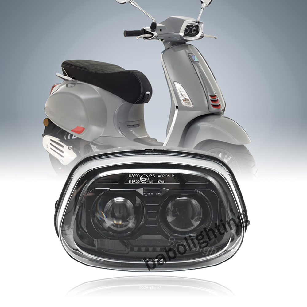 For Vespa Sprint 50 125 150 2017-25 Elettrica 23-25 LED Headlight DRL Hi/Lo Beam