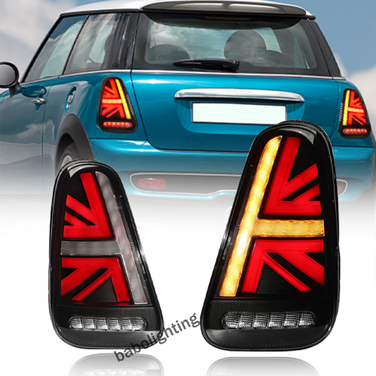 For BMW Mini R50 R52 R53 Cooper 2002-2006 Pair Smoke Car LED Rear Lamps Taillights