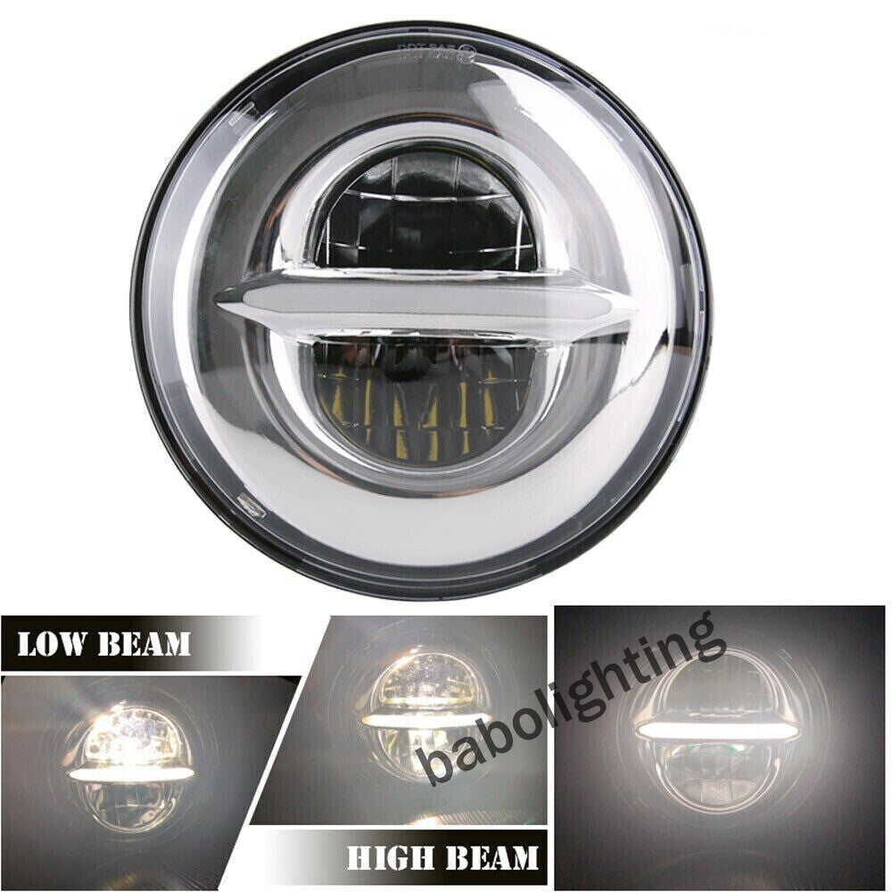 5,75 zoll Led Motorrad runder Hauptscheinwerfer für Harley mit Halo Tagfahrlicht Fernlicht mit Elektronische Zertifizierung