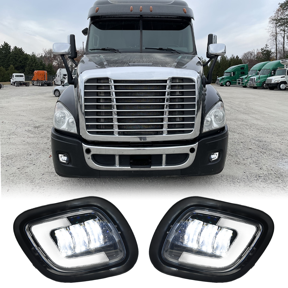 LED Fog Lights with DRL for Freightliner Cascadia Driver&Passenger Lamps 2008-2017