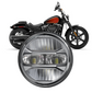 For Harley Super Glide Custom 2005 - 2014 Iron 883 Dyna Stre 5.75" LED Headlight with Angle Eye DRL