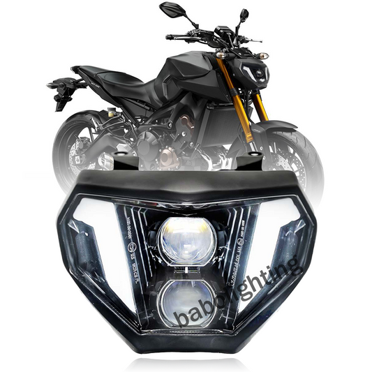 Für Yamaha MT09 MT-09 FZ09 2014 2015 2016 E24 LED Scheinwerfer mit Fern- und Abblendlicht Tagfahrlicht Plug&Play