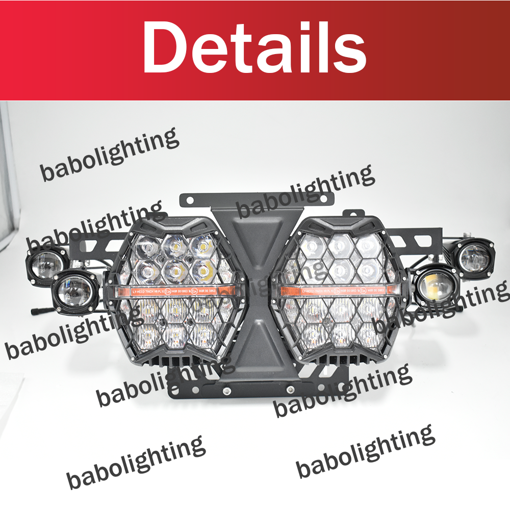 LED Headlight Assembly with Amber DRL High Low Beam Yellow Fog Lights For Harley Road Glide CVO  Standard 2024-2025