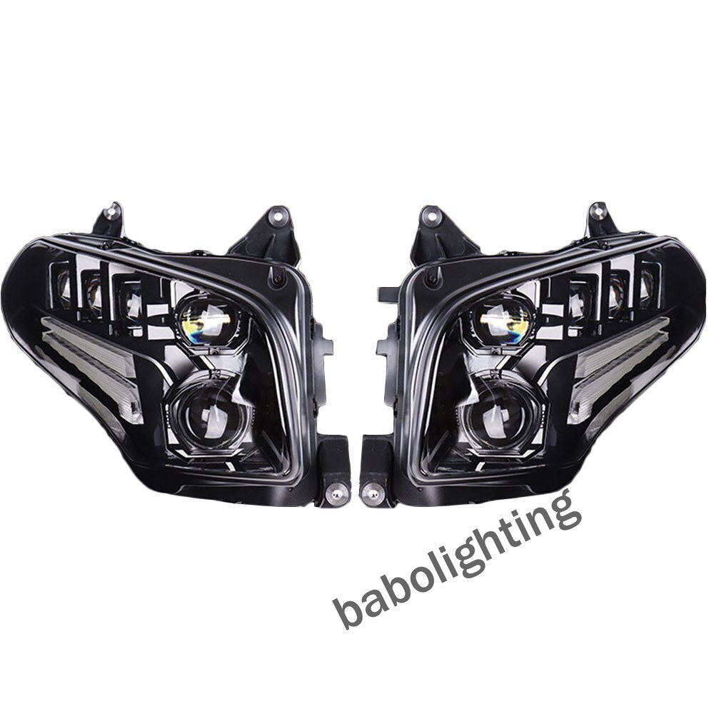 LED Adjustable Beam Headlight with Daytime Running Lights Hi/Lo Beam for Honda Gold Wing GL1800 2001-2017