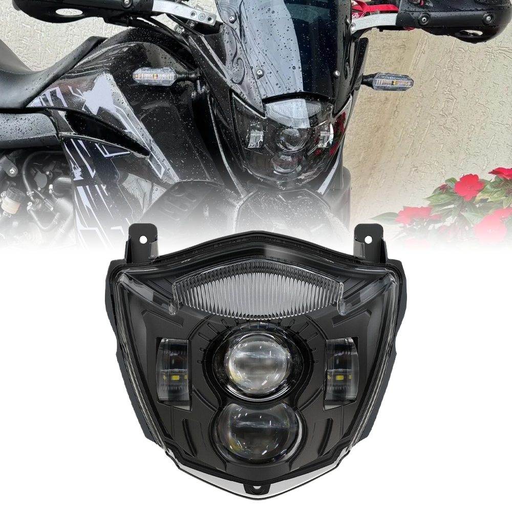 E24 E-Nummer LED Scheinwerfer für Yamaha XT660X 04-06 XT660R 04-16 Plug and Play