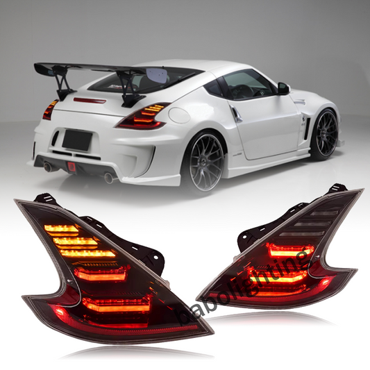 For Nissan 370Z Fairlady Z34 2009-2021 Car LED Tail Lights with Brake Lamp Turn Signal