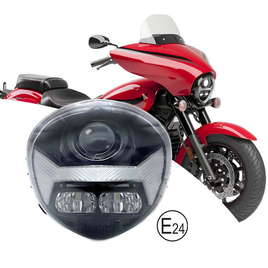 LED Headlight Assembly Dimmable High Low Beam for Yamaha V STAR 1300 XVS 1300CT