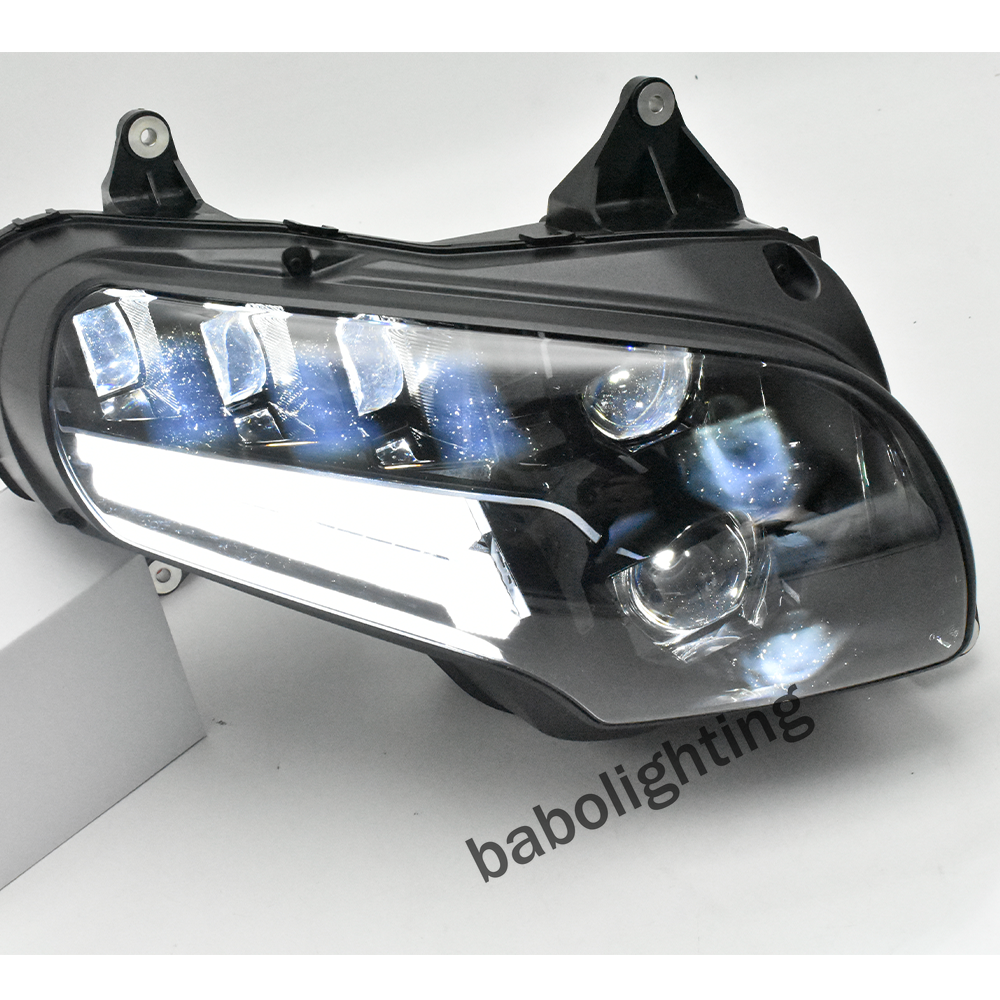 LED Adjustable Beam Headlight with Daytime Running Lights Hi/Lo Beam for Honda Gold Wing GL1800 2001-2017