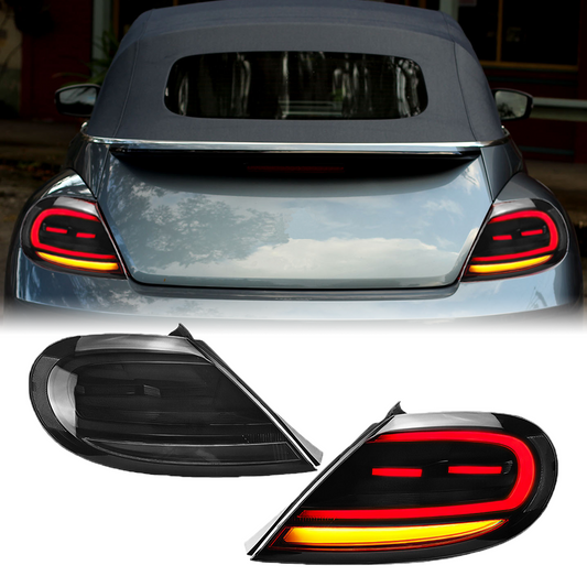 For VW Beetle 2013-2019 LED Tail Lights Sequential Turn Signal Rear Lamps 2PCS
