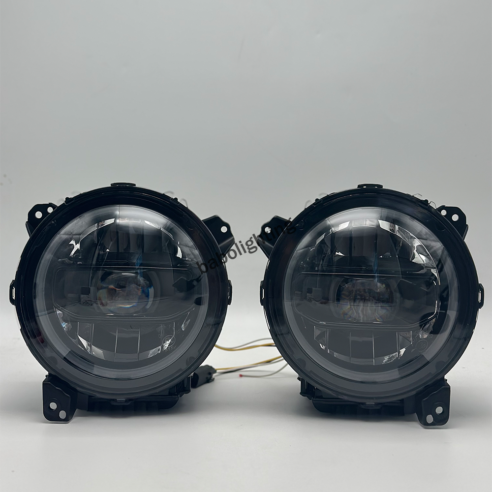 For Jeep Wrangler JL 2018-2024 / Gladiator JT 2020-2024 Headlamp LED Headlight with Hi-Lo Beam DRL Turn Signal