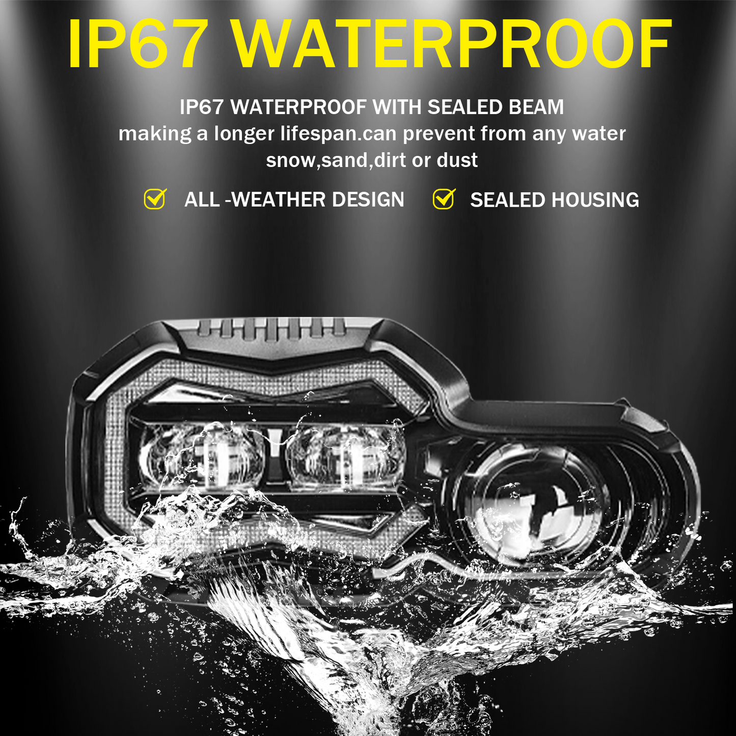 LED Headlight with DRL Hi-Lo Beam E-Approval Plug & Play for BMW F650 f700 F800 GS F800 R