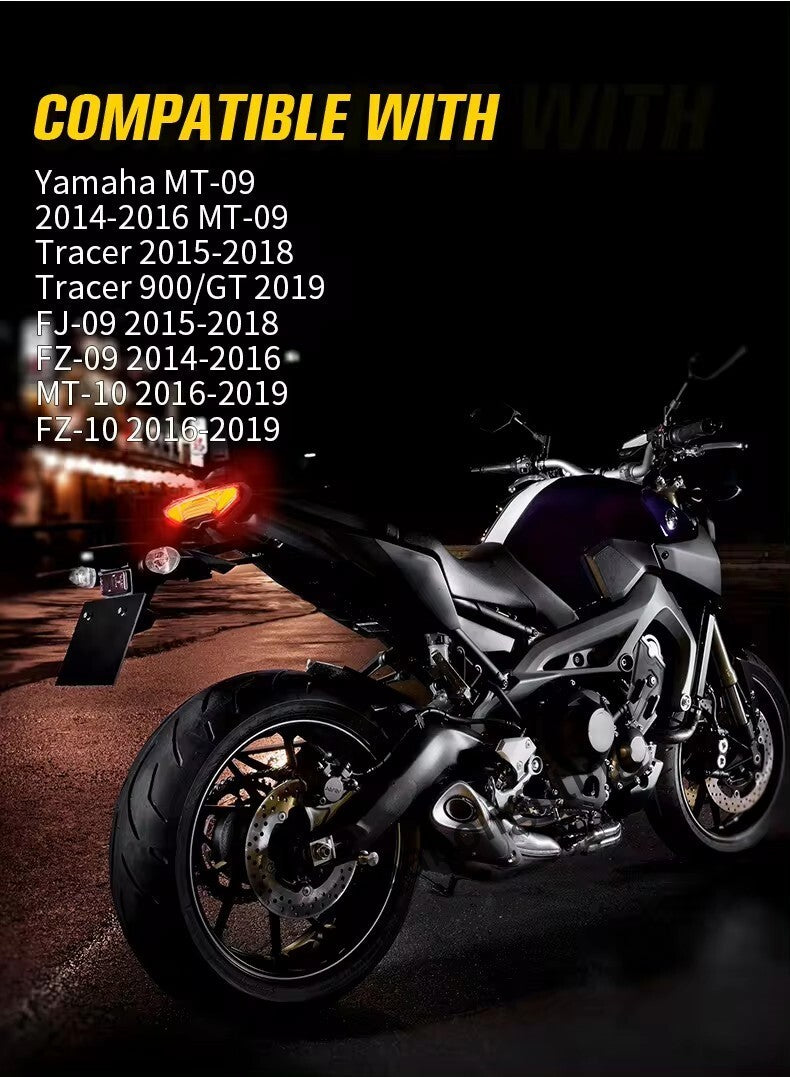for YAMAHA FZ09 MT09 FJ09 FZ10 MT10 Tracer 7 / 9 Led Tail Light with w/ Turn Signals
