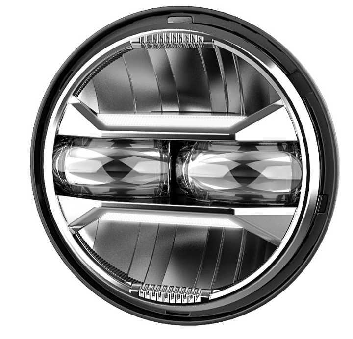 For Harley Super Glide Custom 2005 - 2014 Iron 883 Dyna Stre 5.75" LED Headlight with Angle Eye DRL