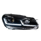 LED-Scheinwerfer DRL mit Drehsignal Tageslicht für VW Golf VI MK6 2010-2014