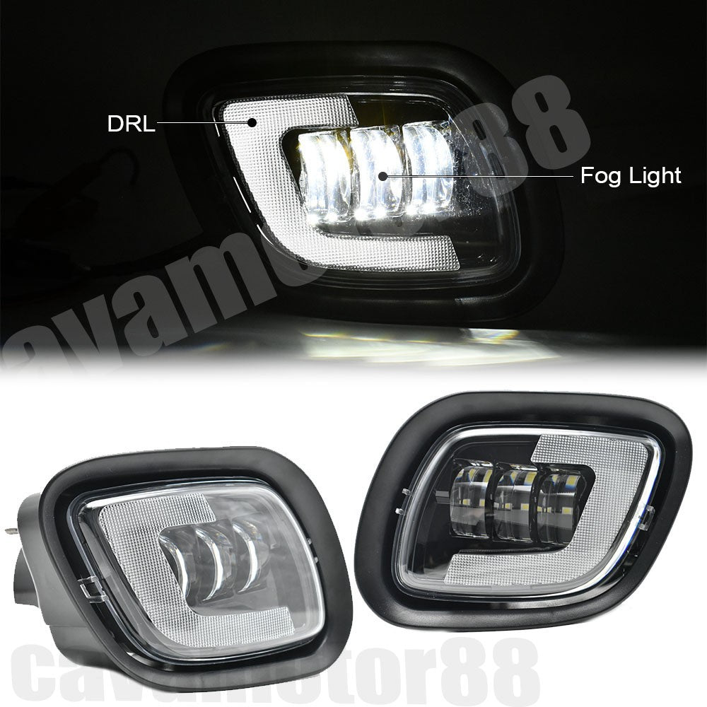 LED Fog Lights with DRL for Freightliner Cascadia Driver&Passenger Lamps 2008-2017