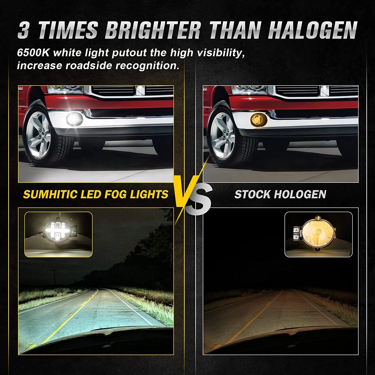 Stoßfänger LED Nebelscheinwerfer für 02-08 Dodge Ram 1500 03-09 Ram 2500 3500