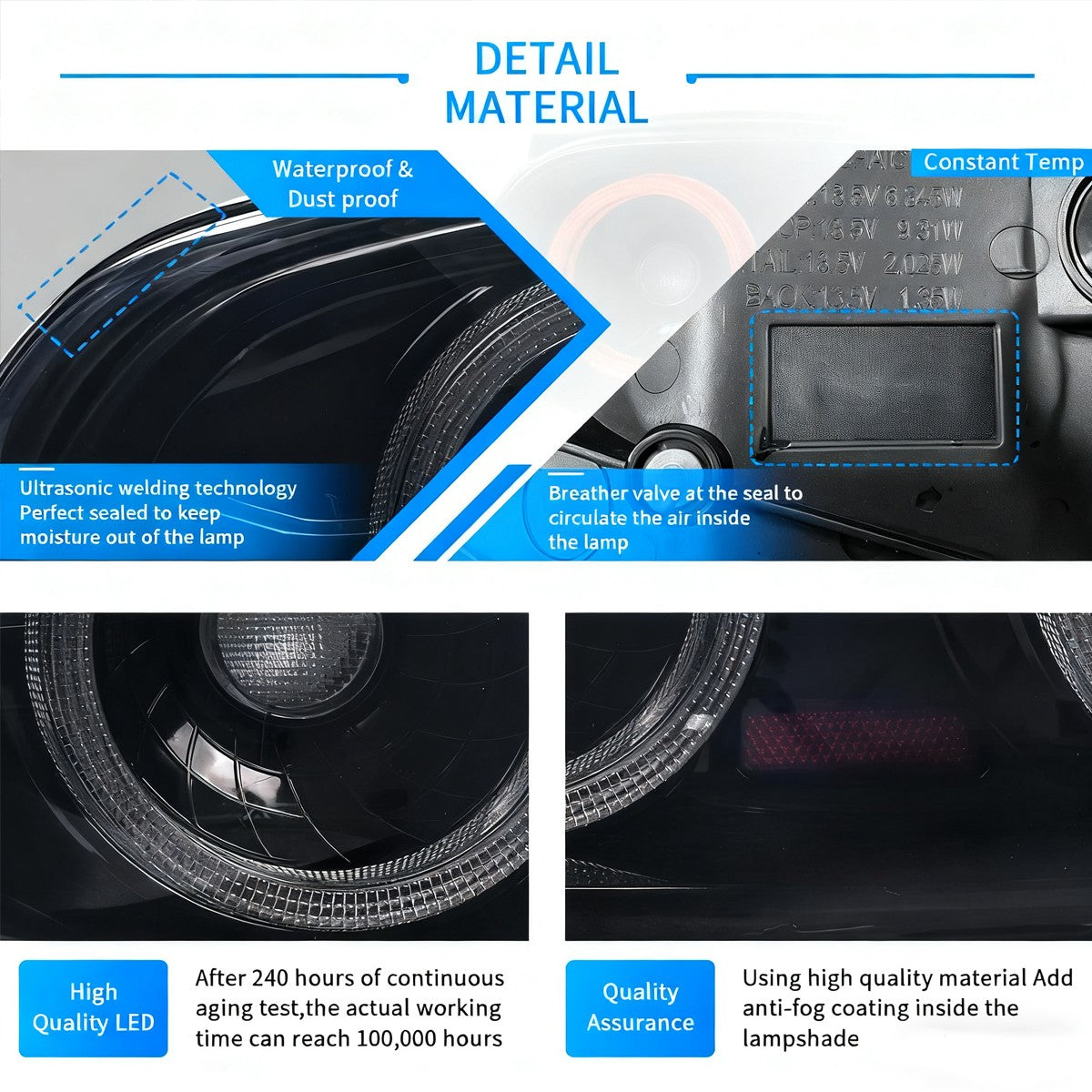 Pair LED Tail Lights LED Rear Lamp w/Starting Animation for Mazda MX5(NA) 1985-1997