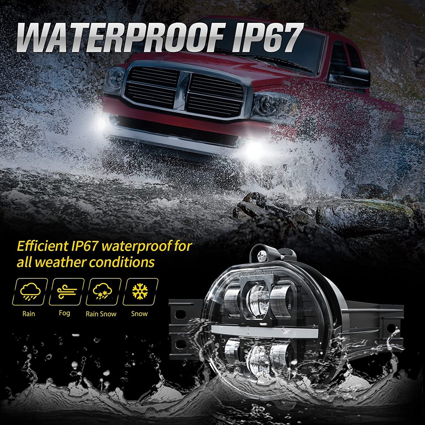 Stoßfänger LED Nebelscheinwerfer für 02-08 Dodge Ram 1500 03-09 Ram 2500 3500