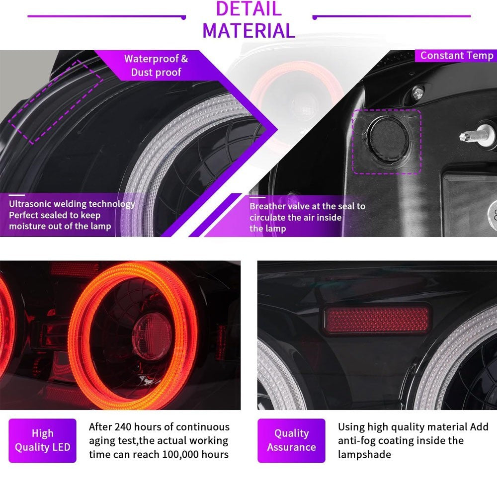 E57 LED Tail Lights for Mazda MX-5 Miata NB 1999 2000 2001 2002 2003 2004 2005