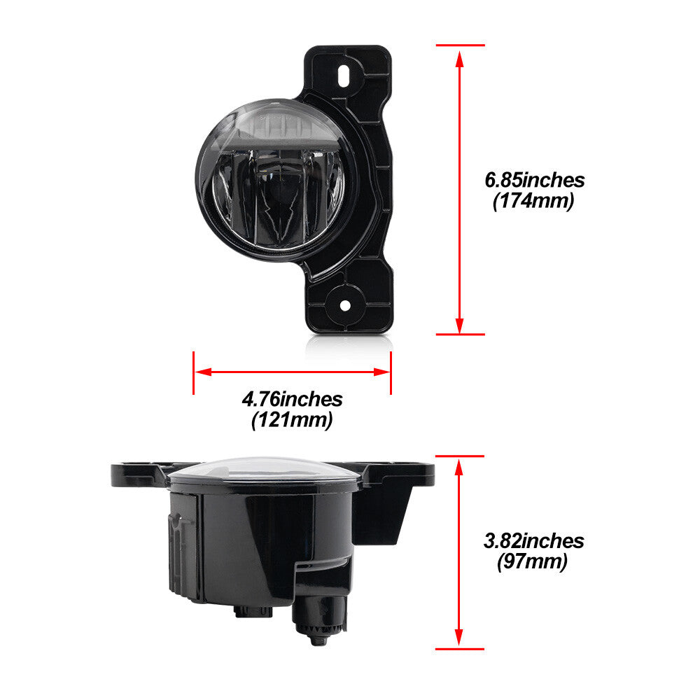 LED Fog Lights for Jeep Gladiator JT 2020 2021 / Wrangler JL 2018 2019 2020 2021