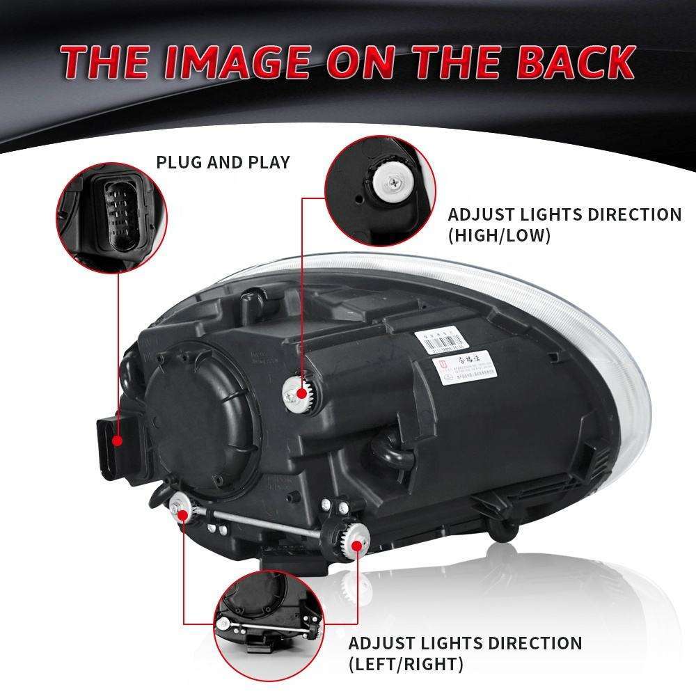 LED Projector Front Headlight with High Low Beam Lamp for Volkswagen Beetle 2013-2019