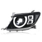 2*LED Headlights Assembly with W/ DRL Turn Signal High Low Beam for Toyota Hilux Vigo 2008-2011