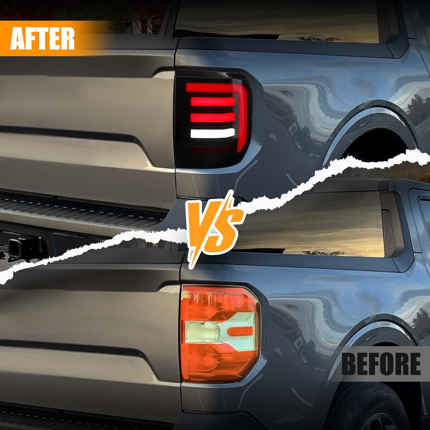 for Ford Maverick XL XLT Lariat 2022 2023 2024 LED Rear Tail Lights Brake Lamp