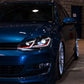 2PCS LED Headlights with White DRL Sequential Turn Signal High Low Beam for VW Golf7 MK7 VII
