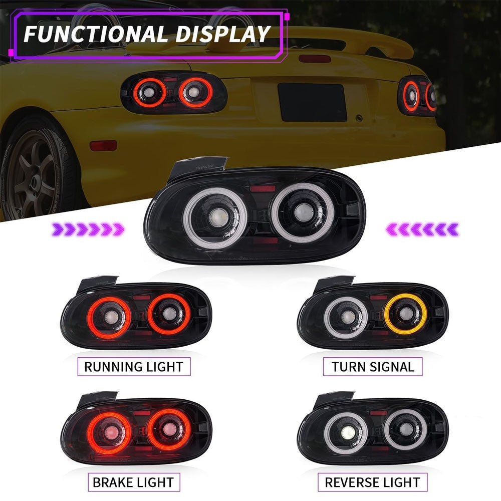 E57 LED Tail Lights for Mazda MX-5 Miata NB 1999 2000 2001 2002 2003 2004 2005