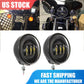 4.5" LED Auxiliary Spot Fog Passing Lights + Housing Bucket For Harley Touring