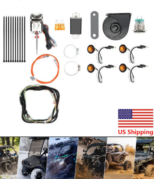 DIY UTV Turn Signal Street Light Horn Kit Column Turn Switch For Ranger RZR 1000