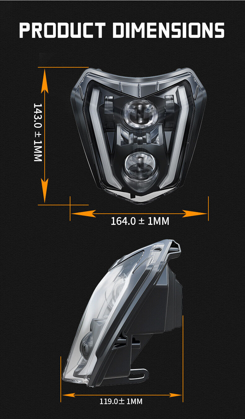 LED Headlight Blink Turn signal For KTM 17-23 EXC XCW 250 350 450 500 –  BaBolighting