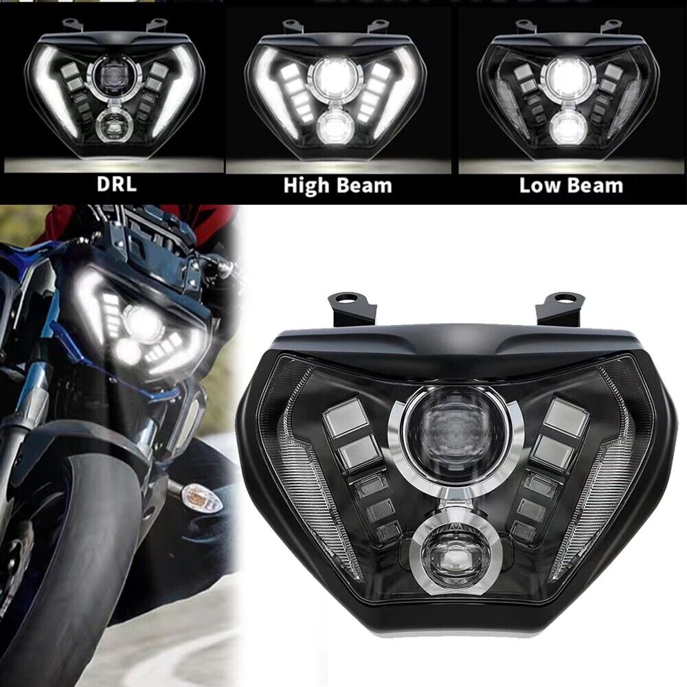 LED Headlight Assembly w/DRL for Yamaha MT07 2018 2019 MT09 FZ09 2014 2015 2016