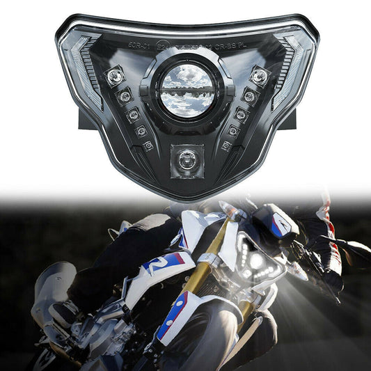 Motorcycle LED Front Headlight Assembly with Angel Eye For BMW G310GS/G310R