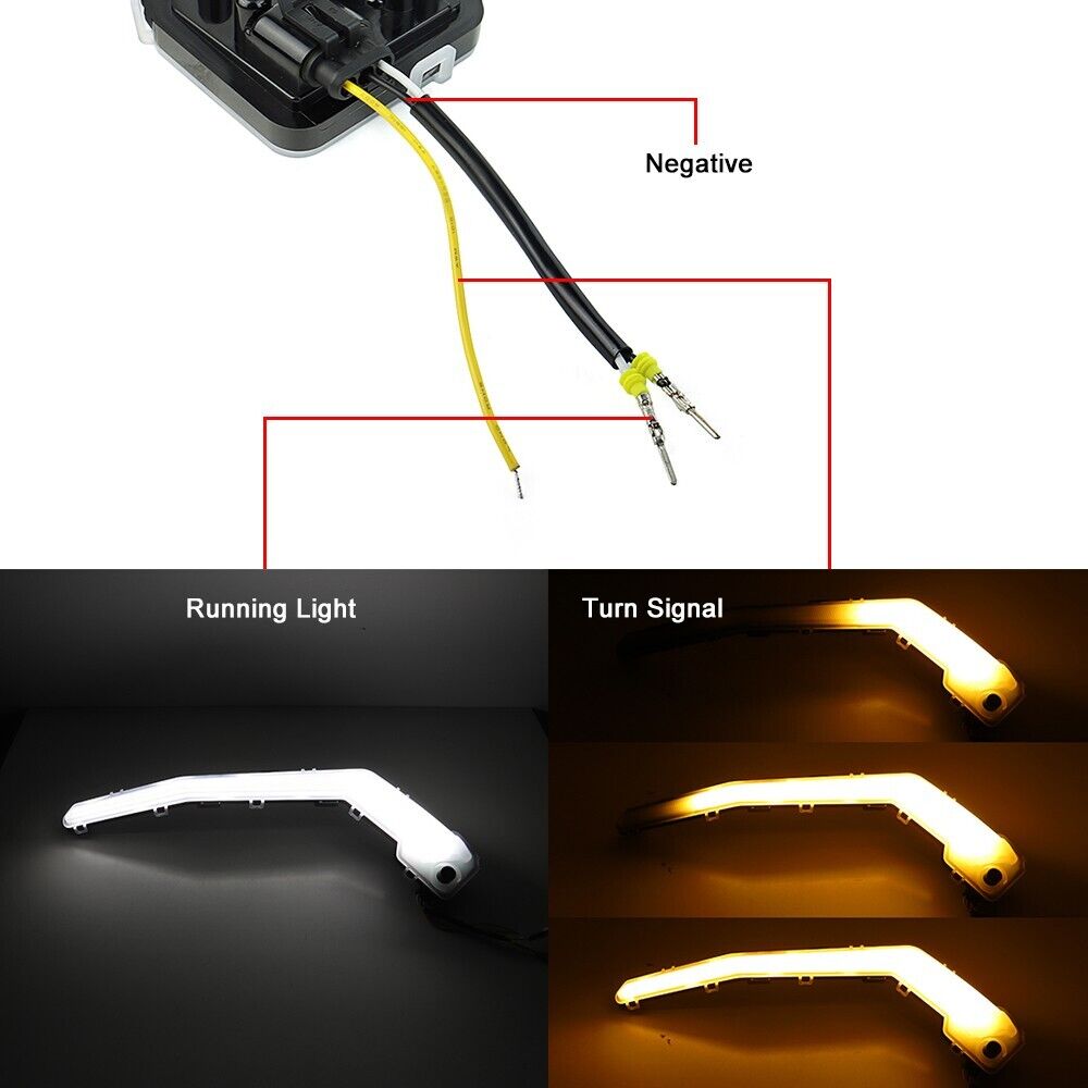 LED Front Signature Light Flowing Turn Signal For Can Am Maverick X3 XDS 2017-18