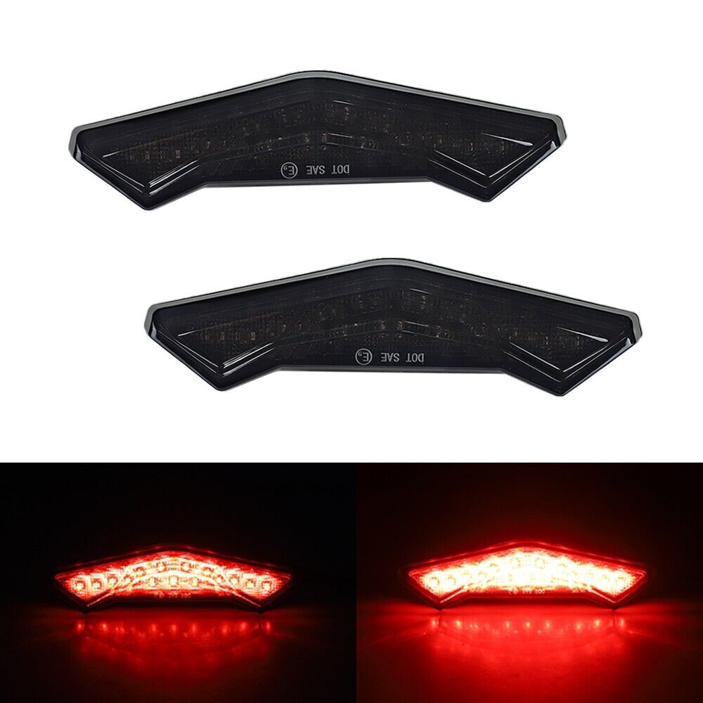 Pair Smoked LED Taillights Rear Brake Tail Lamps For Can-Am Commander 2021-2022