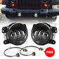 for Jeep JK 2007-2018 Combo 7" LED Halo Headlights+Tail Lights+Fog+Grill Lamps