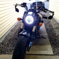 Bagger Part Black 5 3/4" LED Headlight LED Halo Ring for Indian Scout 60 Bobber