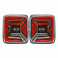 Pair LED Tail Lights Rear Lamp Break Turn Signal Light For Jeep Wrangler JL JLU