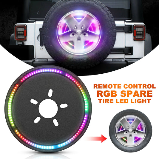 RGB LED Spare Tire Light Rear Third Brake Lamp for Jeep Wrangler JK JL 2007-2021